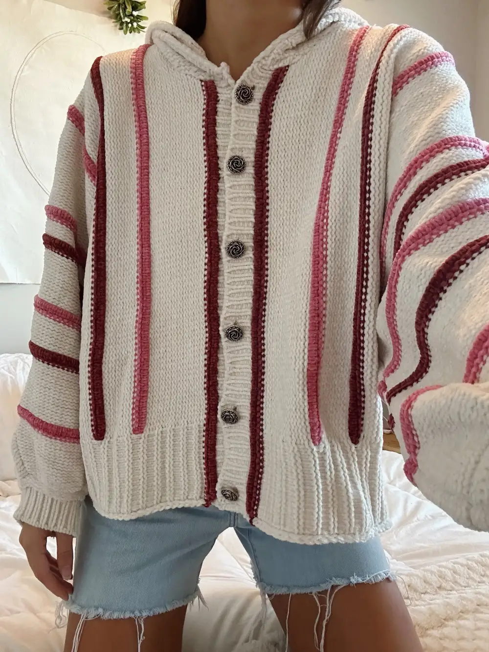 CHENILLE CARDIGAN SWEATER