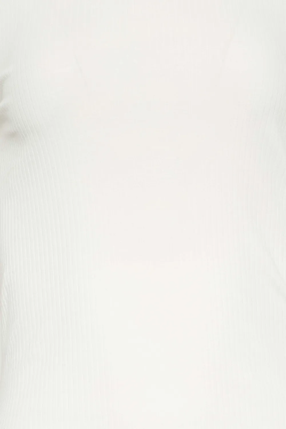 LTS Tall White Ribbed Roll Neck Top