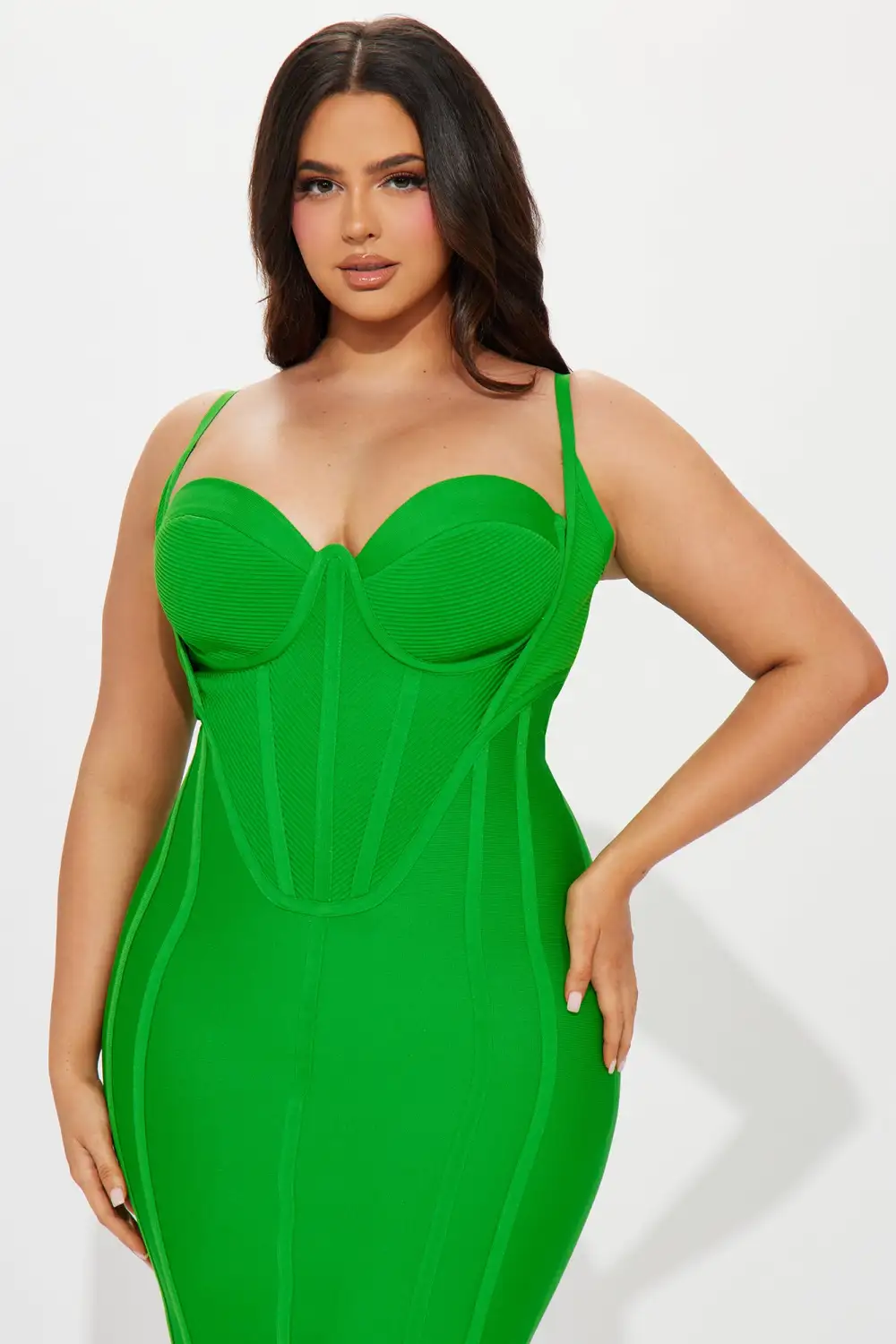 Kash Me In VIP Bandage Dress - Green