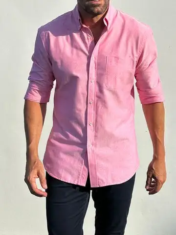 Men’s Zipper Oxford Shirt – Classic Style, Modern Comfort
