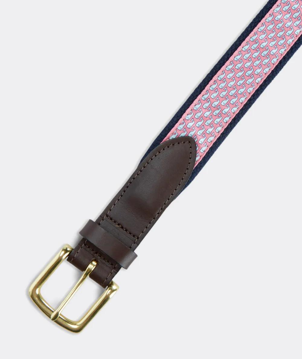 Vineyard Whale Canvas Club Belt