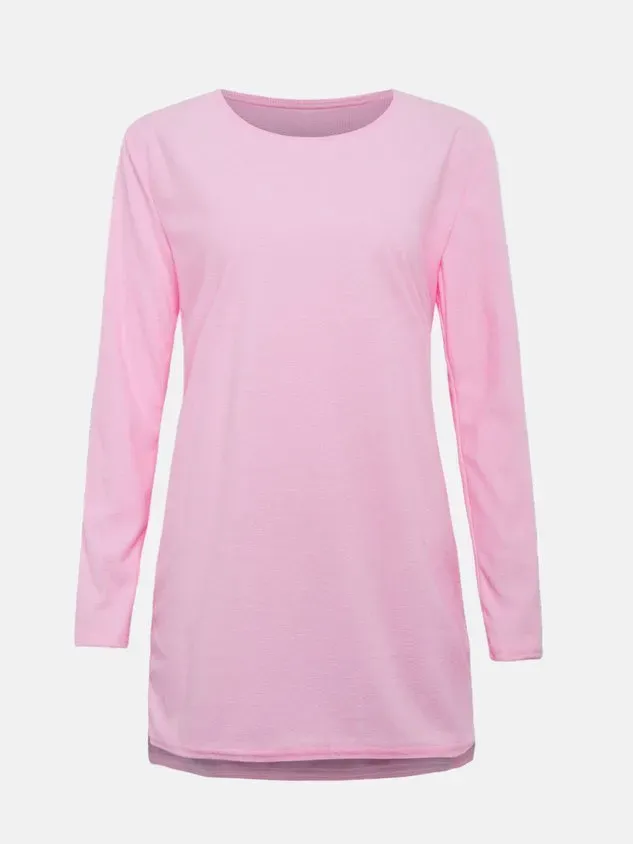 Women Fluffy Zipper Long Sleeve Casual Plus Size Sweater Dress