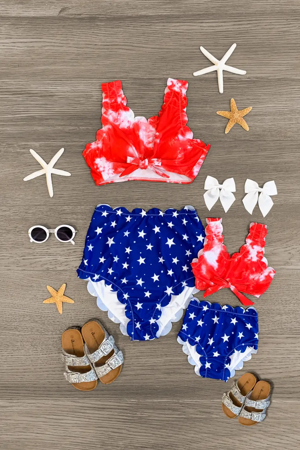 Mom & Me - American Star Tie Dye Bikini