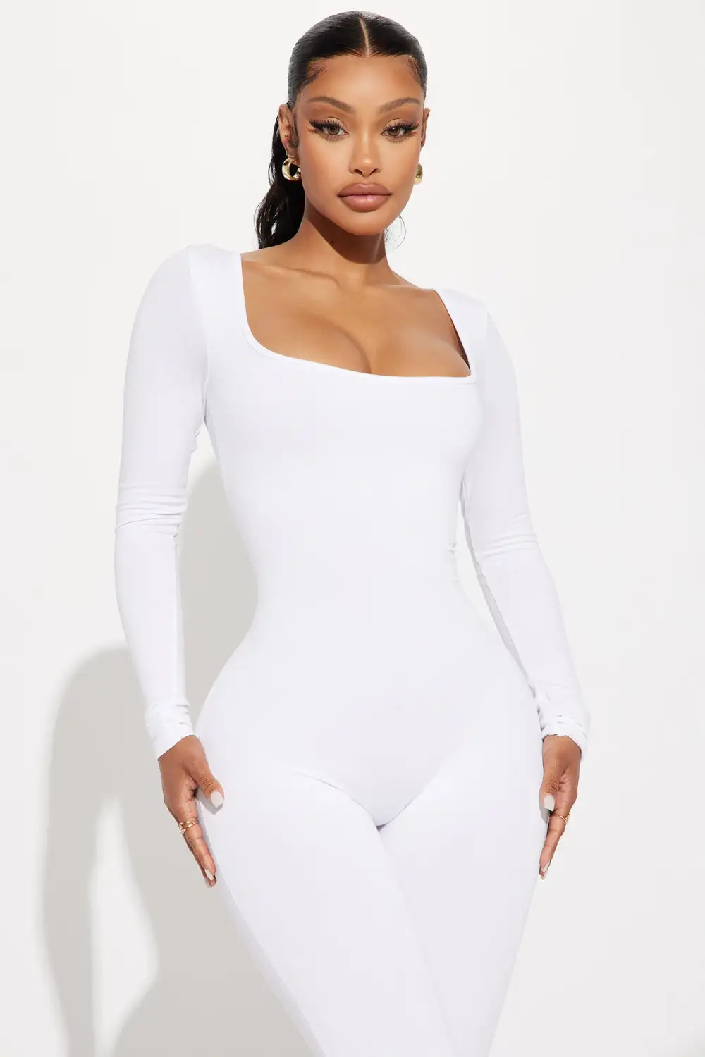 Sasha Smooth Snatched Jumpsuit - White