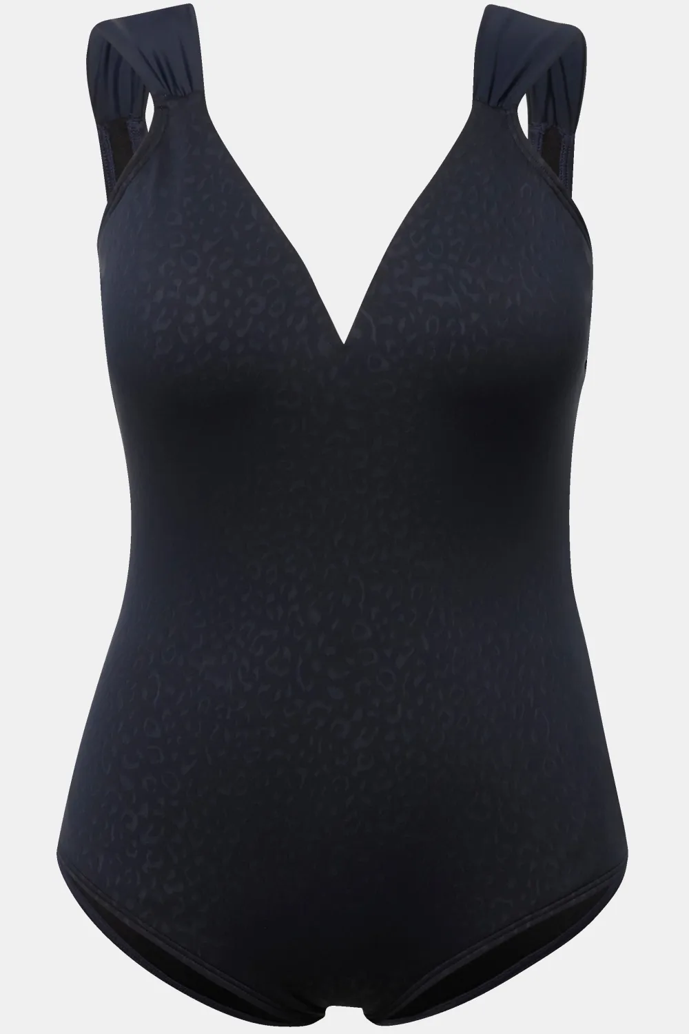 Badeanzug Leo-Jacquard Softcups tiefer Rücken