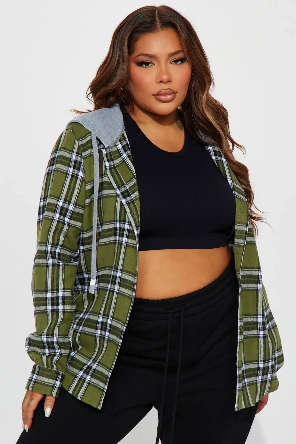 Stevie Plaid Shirt - Green/combo
