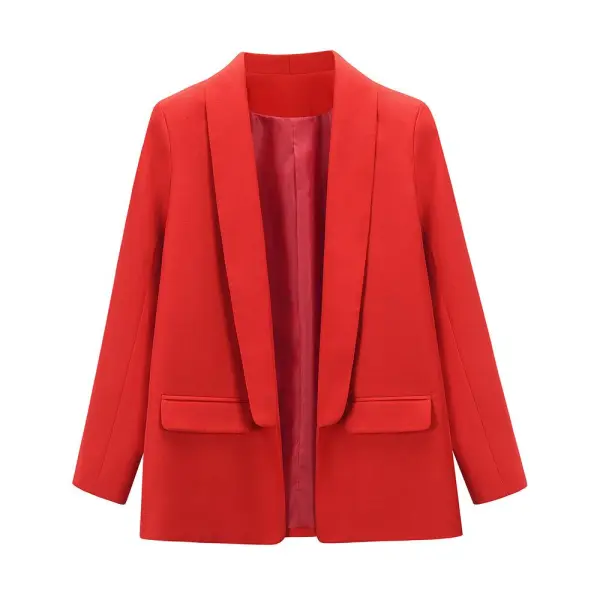 Casual Solid Color Slim Coats