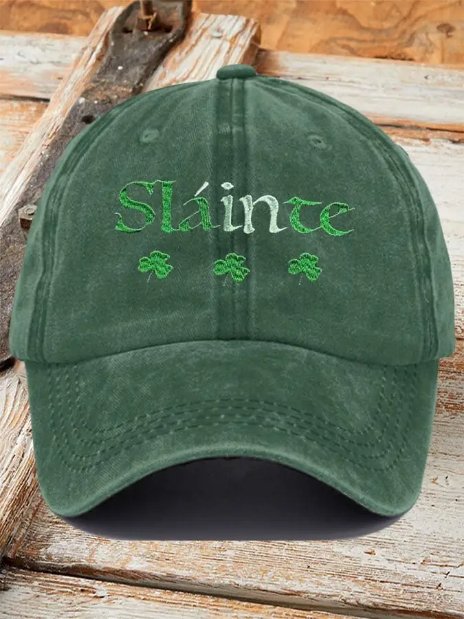 Saint Patrick's Day Slainte Printed Baseball Cap