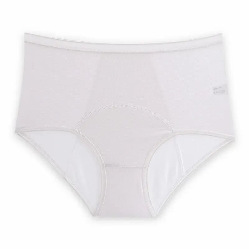 High Waist Leak Proof Ice Silk Panties Plus Size L-6XL