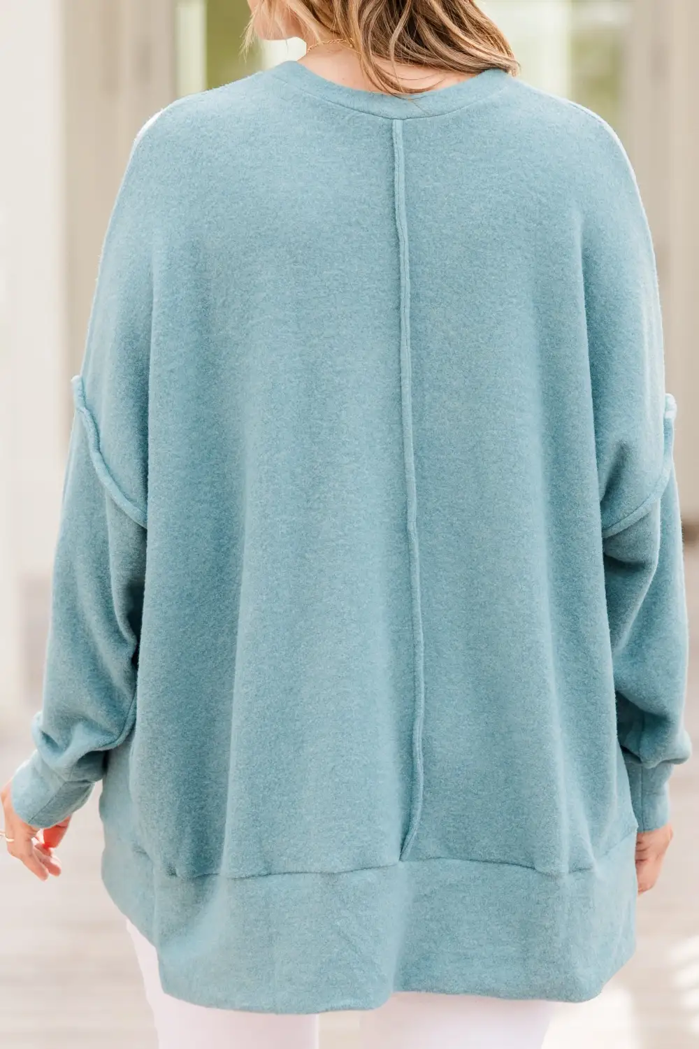 Just Take A Break Sweater, Dusty Teal