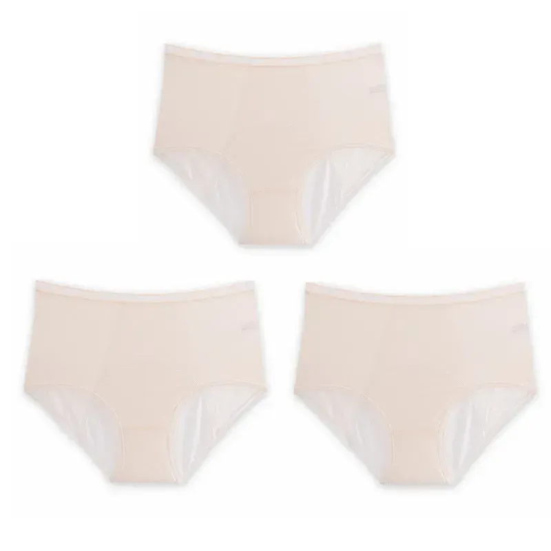 High Waist Leak Proof Ice Silk Panties Plus Size L-6XL