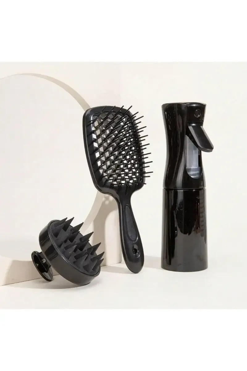 Women's Home Use Straight Hair Curly Hollow Comb Set