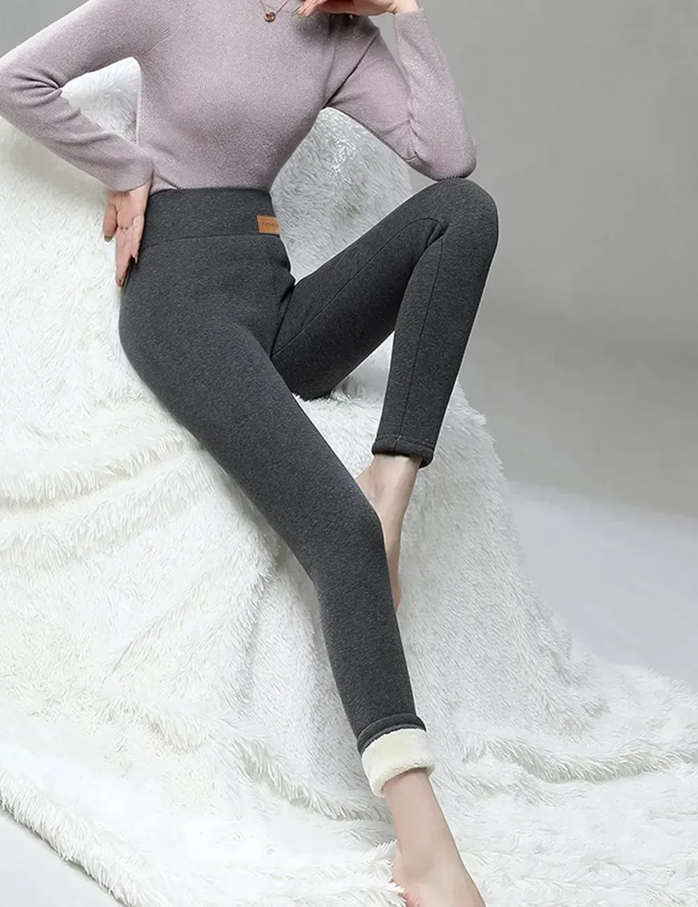 Women's Winter Warm Athletic Sweatpants Sherpa Lined Joggers Fleece Pants