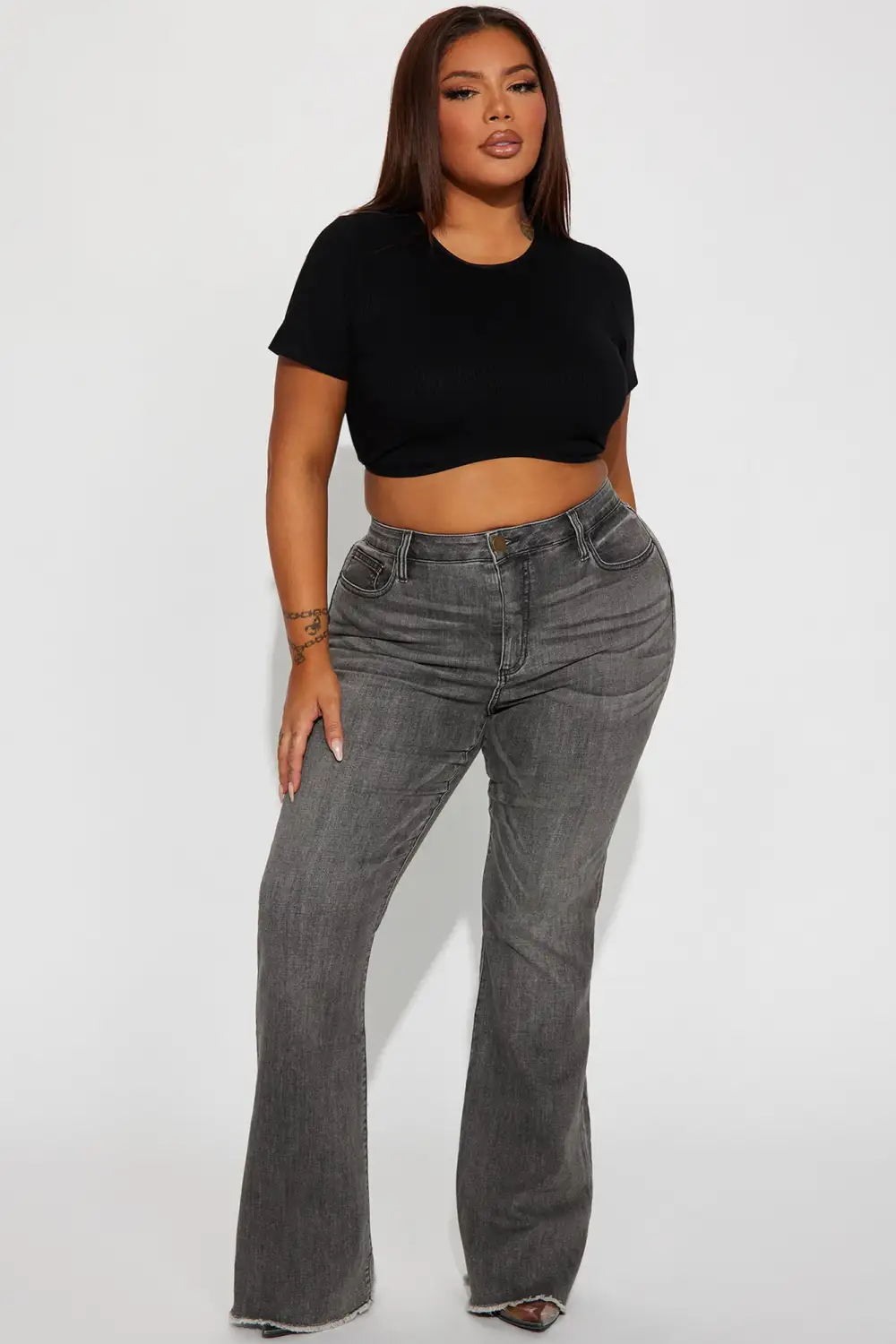 Best Behavior Stretch Flare Jean - Black Wash