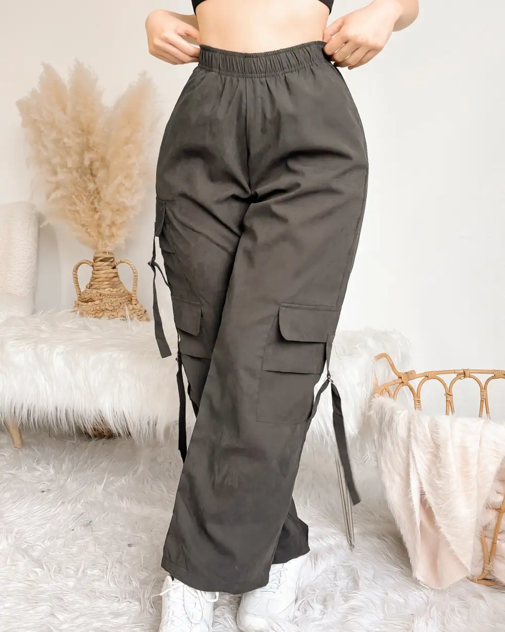 HAILEY SUEDE CARGO PANTS