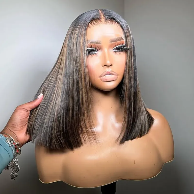 FB30 Balayage Straight Short Bob Wig Human Hair Wigs Sterly Hair