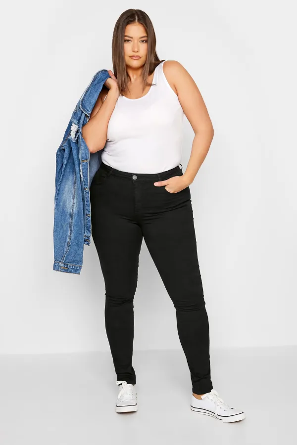 LTS Tall Dark Green AVA Stretch Skinny Jeans