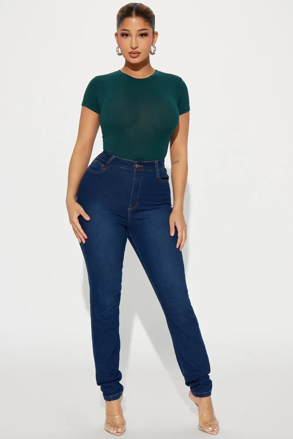 Camilla Classic Fit Crew Neck Tee - Hunter