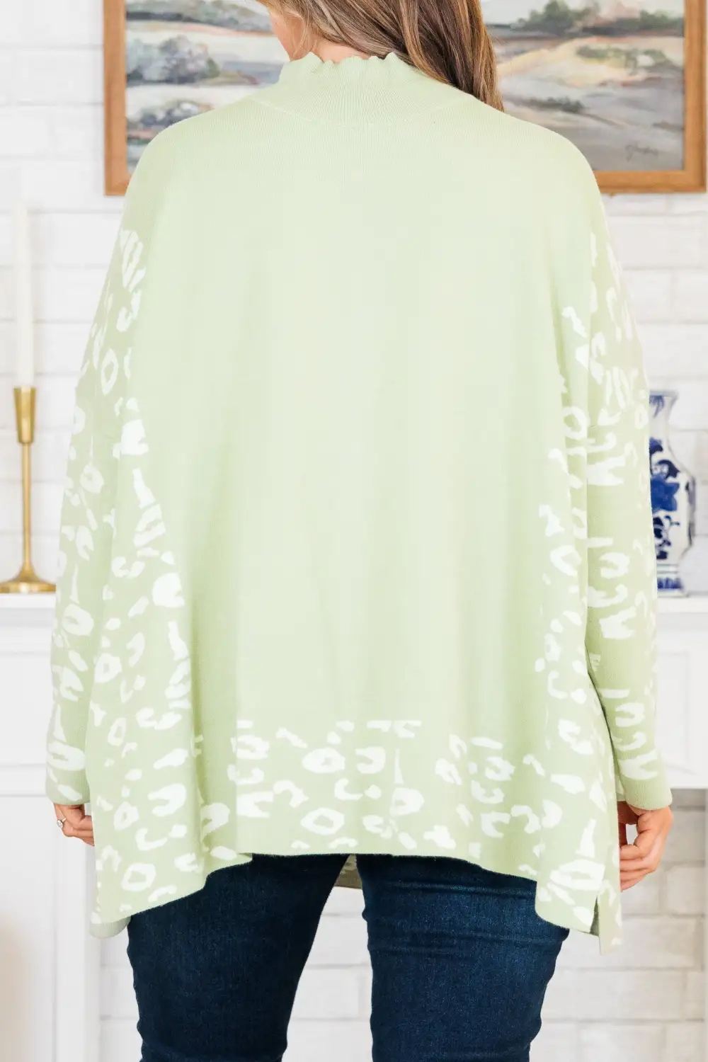 Time To Walk Away Sweater Tunic, Sage