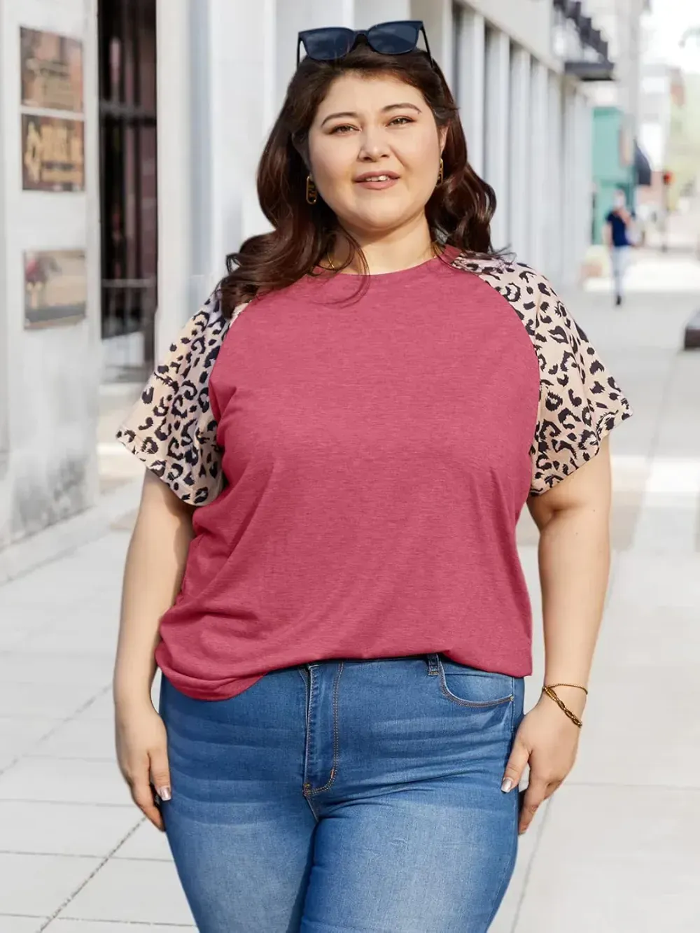 HDLTE Womens Plus Size Tops Floral Bell Sleeves Blouses Summer Crewneck Tunic Loose Casual T Shirts