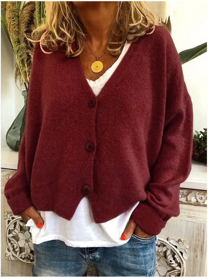 loose sweater knitted cardigan