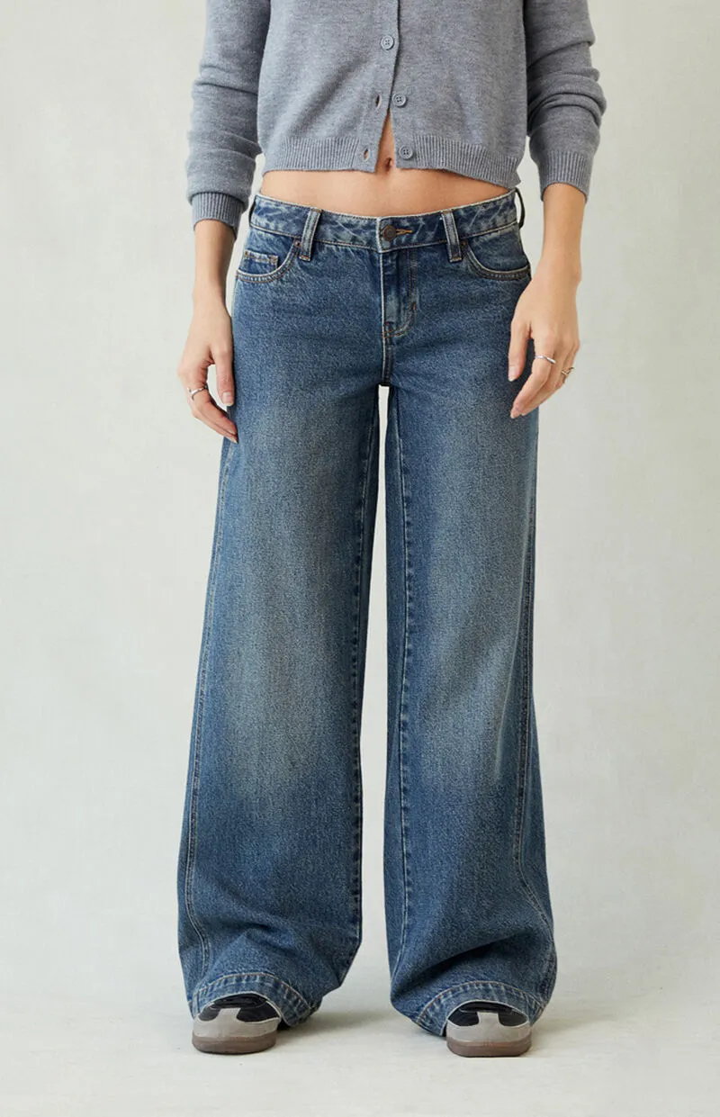 PacSun Casey Low Rise Baggy Jeans Dark Indigo Tint