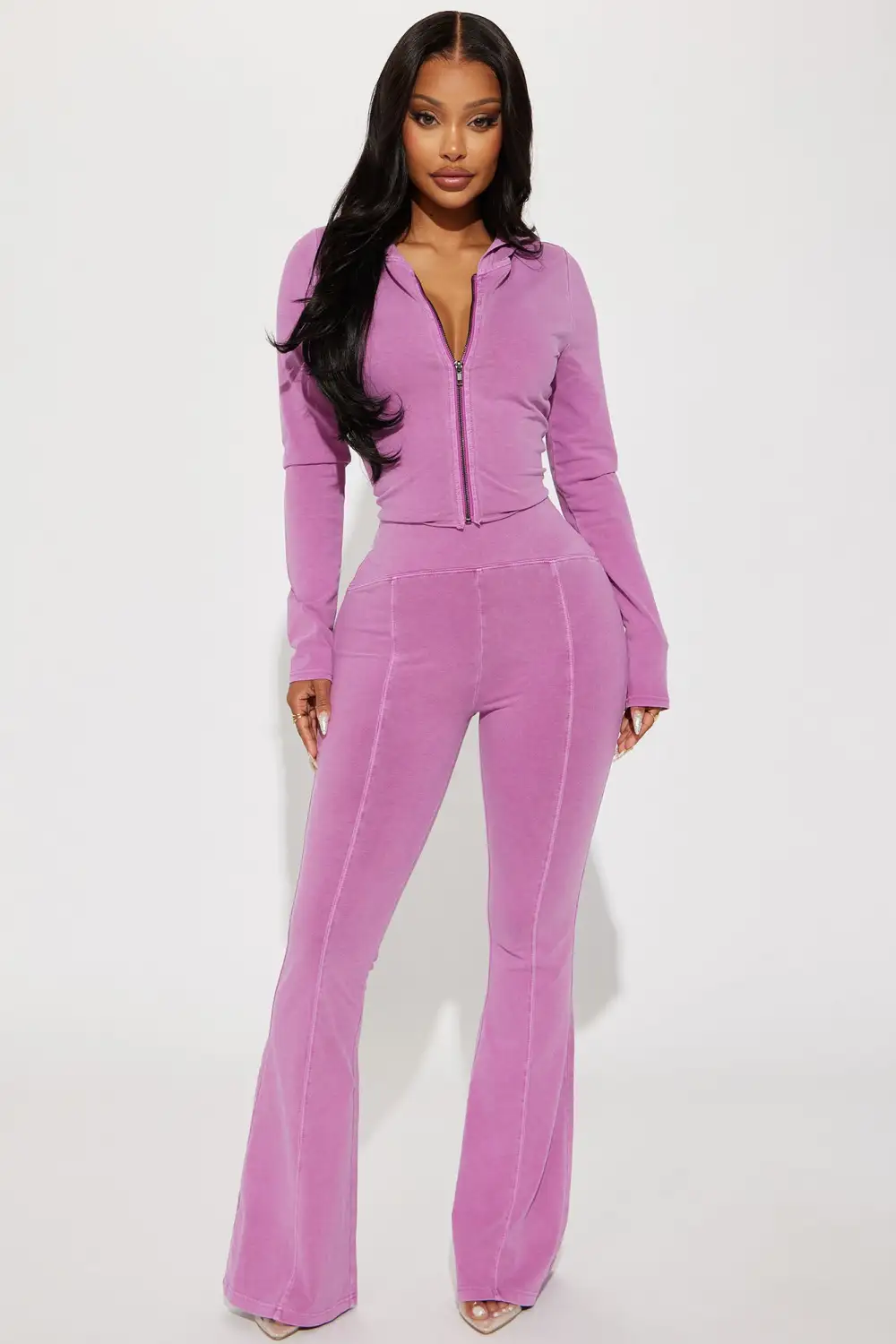 Need Me Vintage Wash Pant Set - Orchid