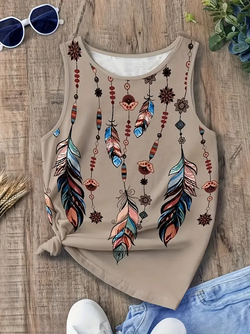 Women's Print Sleeveless Tank Top