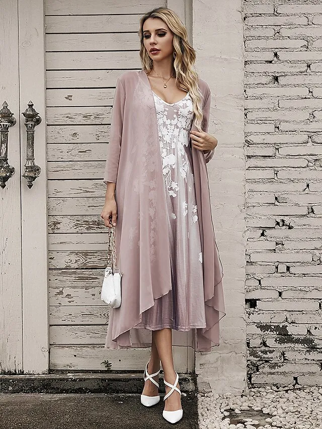 Women's Casual Dress Dress Set Two Piece Dress Long Dress Maxi Dress Purple Brown Green Half Sleeve Flower Print Summer Spring V Neck Fashion Vacation 2023 S M L XL XXL 3XL