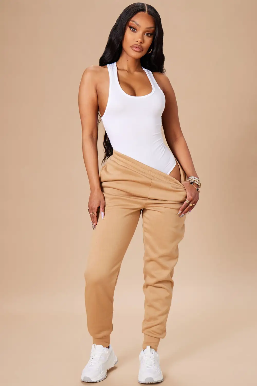 Divine Basic Tank Bodysuit - White
