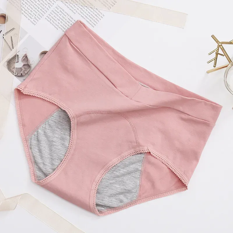 Plus Size V High Waist 100% Cotton Menstrual Panties