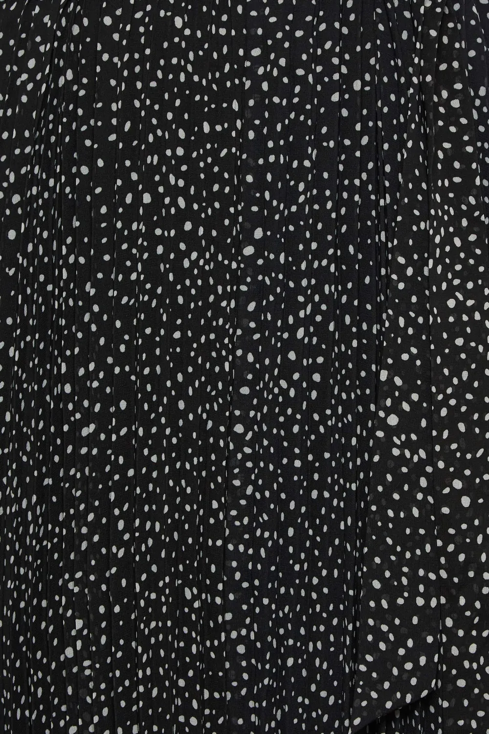 YOURS LONDON Curve Black Spot Print Pleated Maxi Dress