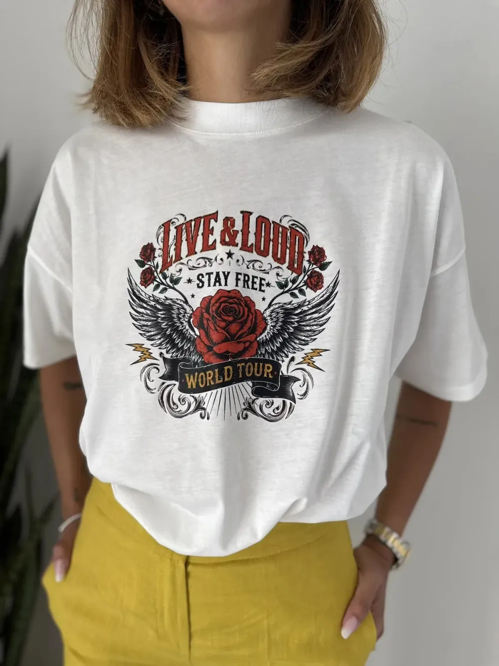 Everyday Graphic Crewneck Cotton Tee Pullover