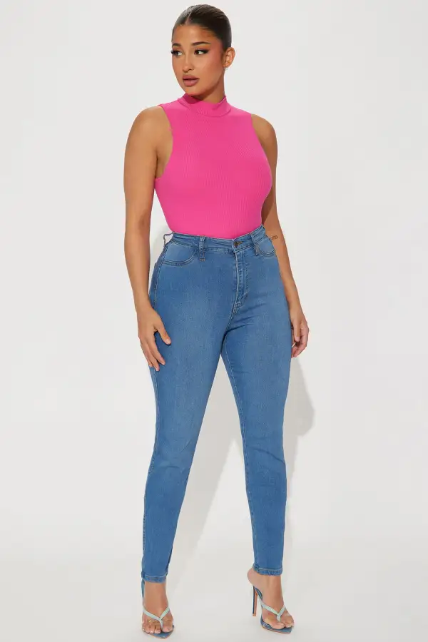 Corey Double Layered Bodysuit - Magenta