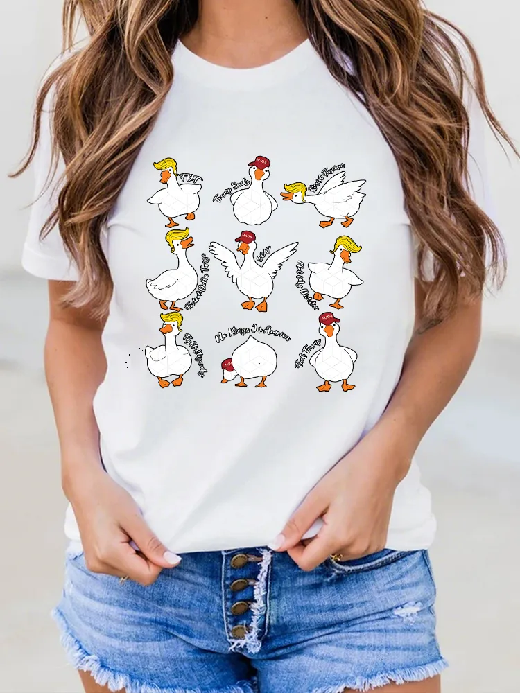 Women's Short Sleeve Round Neck Pure Cotton T-Shirt