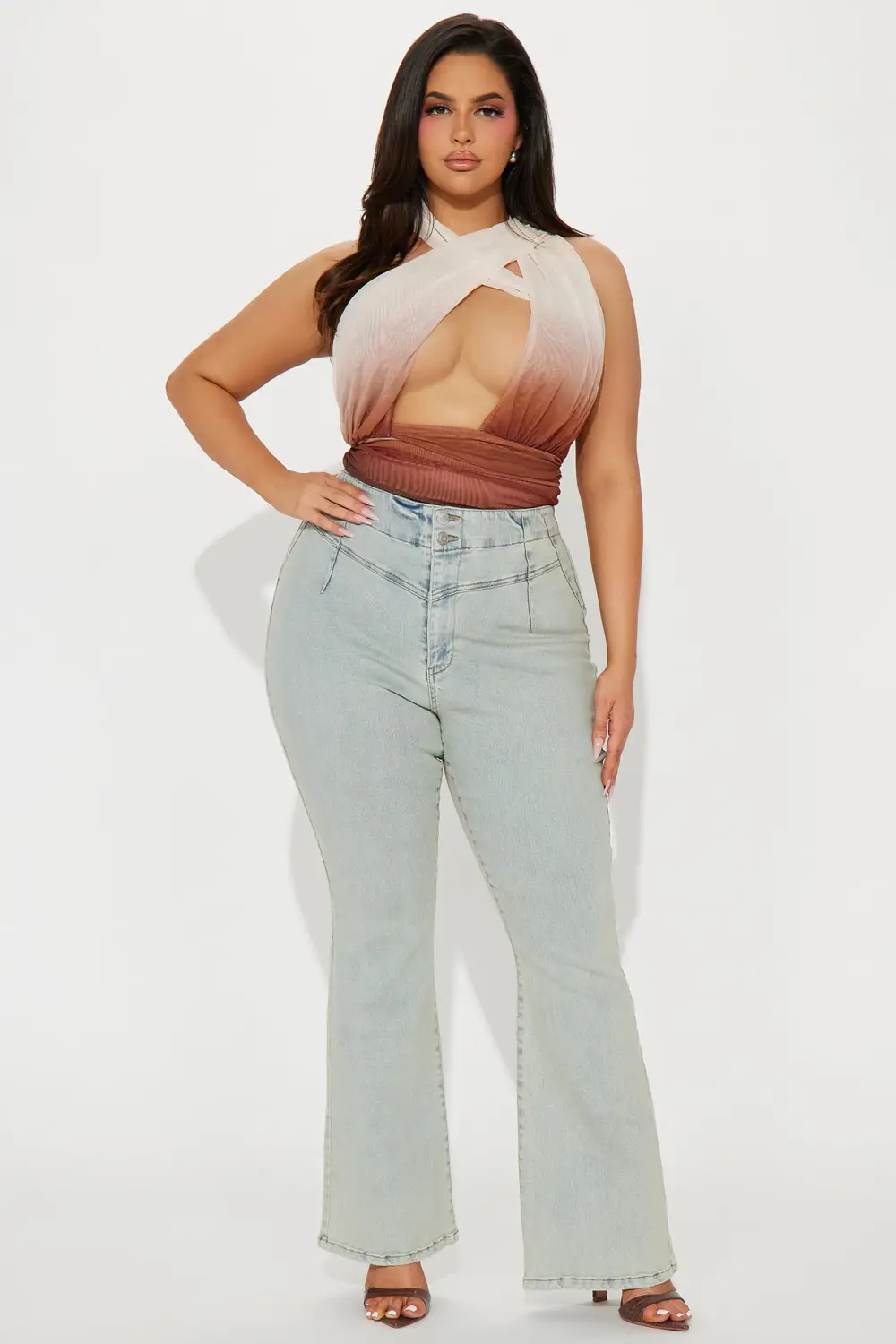 Talking It Out Stretch Flare Jeans - Vintage Wash