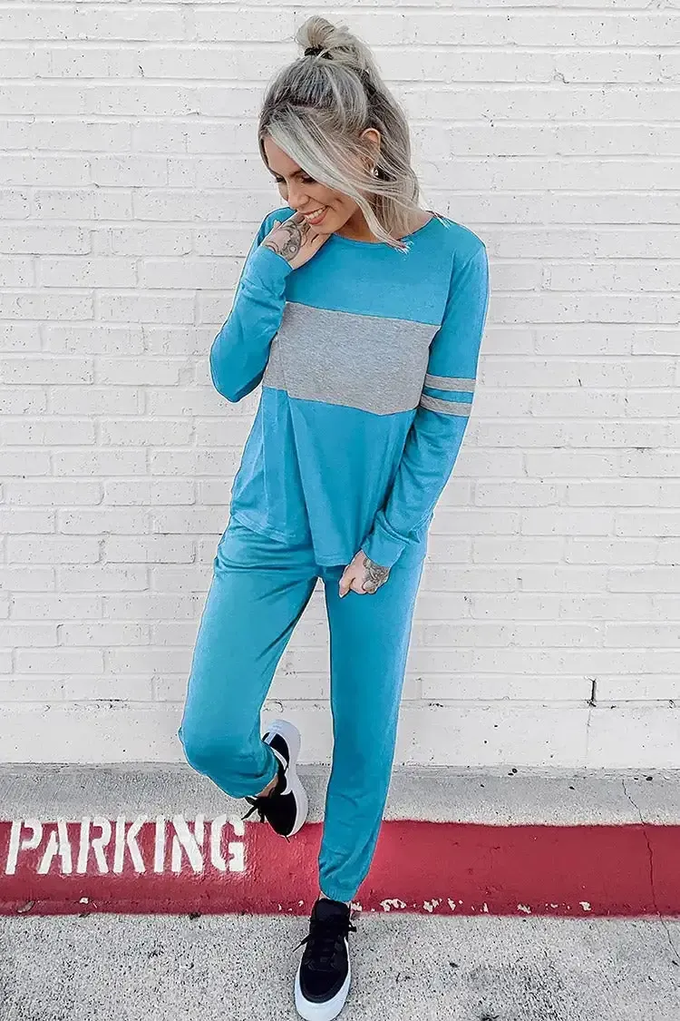 Women 2 Piece Long Sleeve Tracksuit with Long Pants
