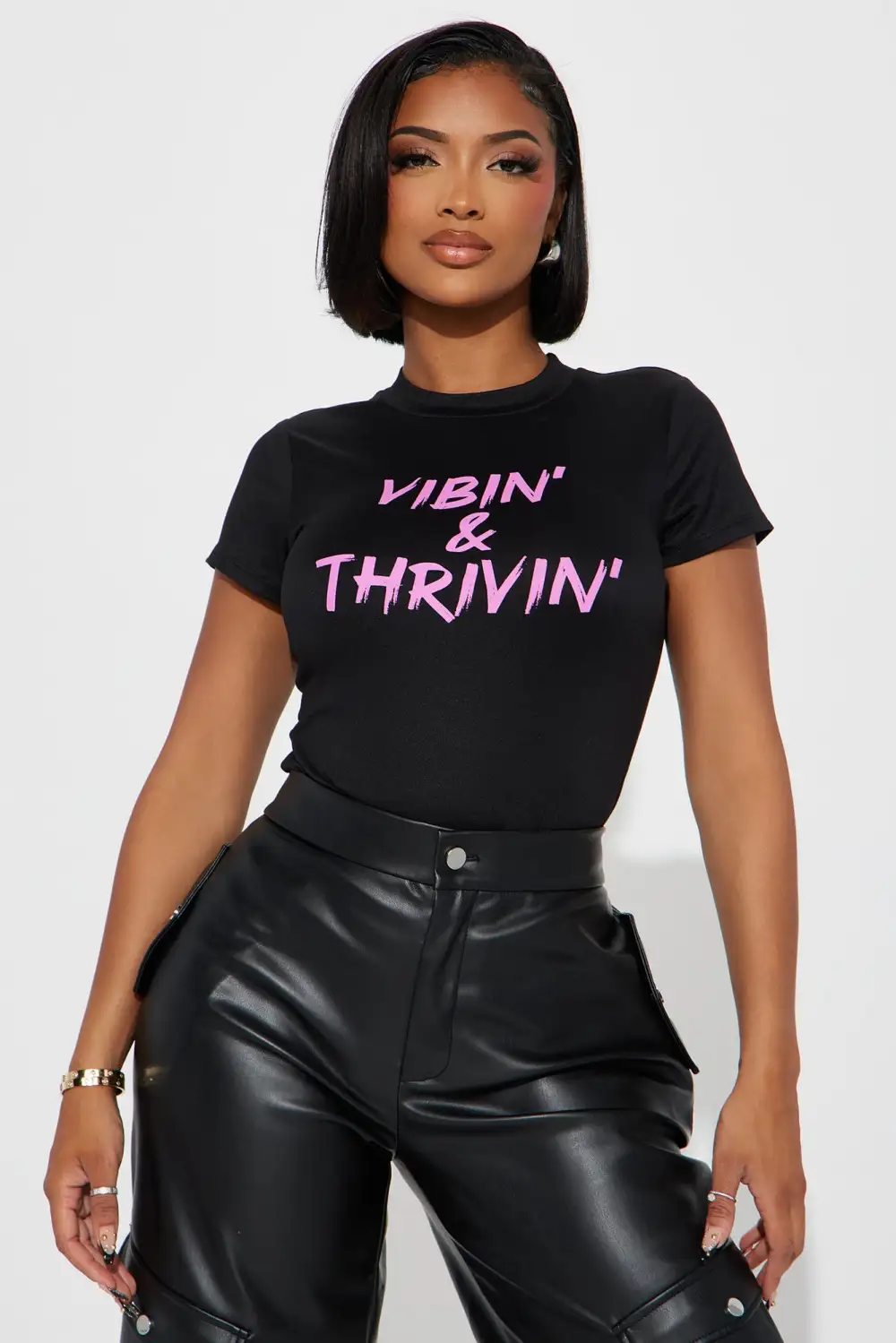 Vibin' And Thrivin' Bodysuit - Black