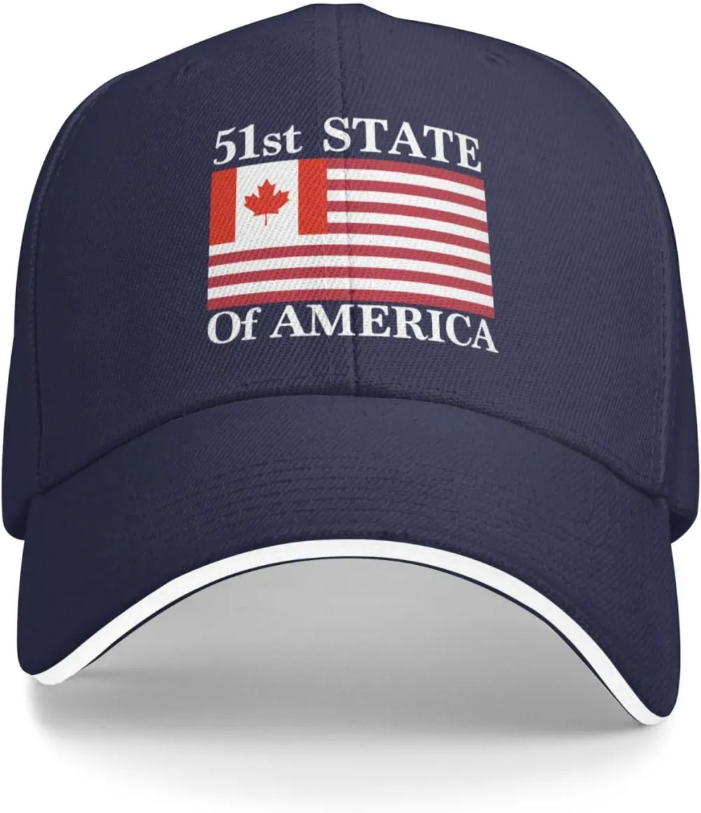 51st State Make Canada 51st State Hat Make America Canada Great Again Hat Cap for Men Women Black