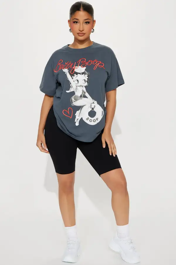 Sailor Betty Boop Graphic Tee - Charcoal