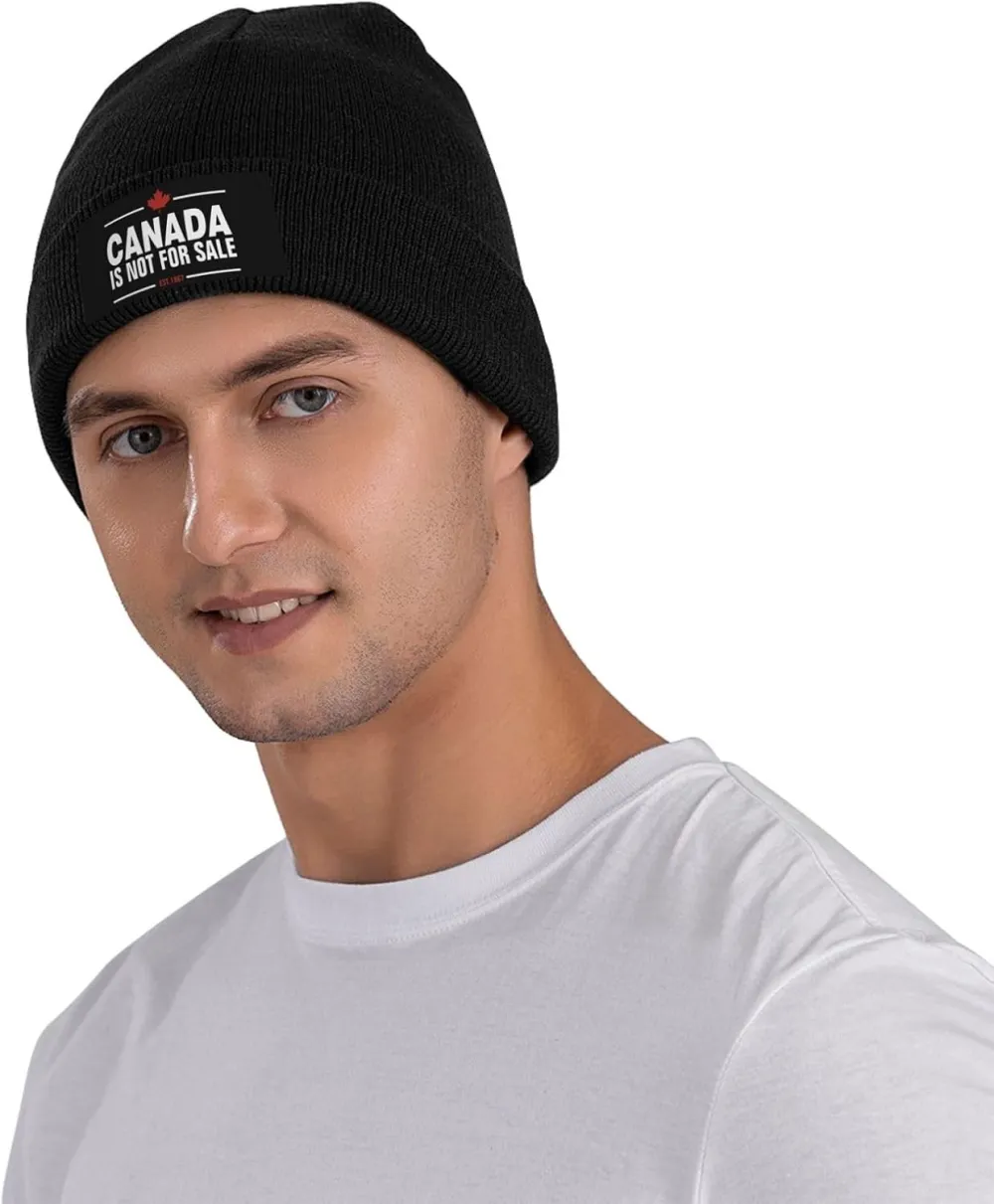 Canada is Not for Sale Unisex Beanie Knit Hat Winter Warm Skull Cap