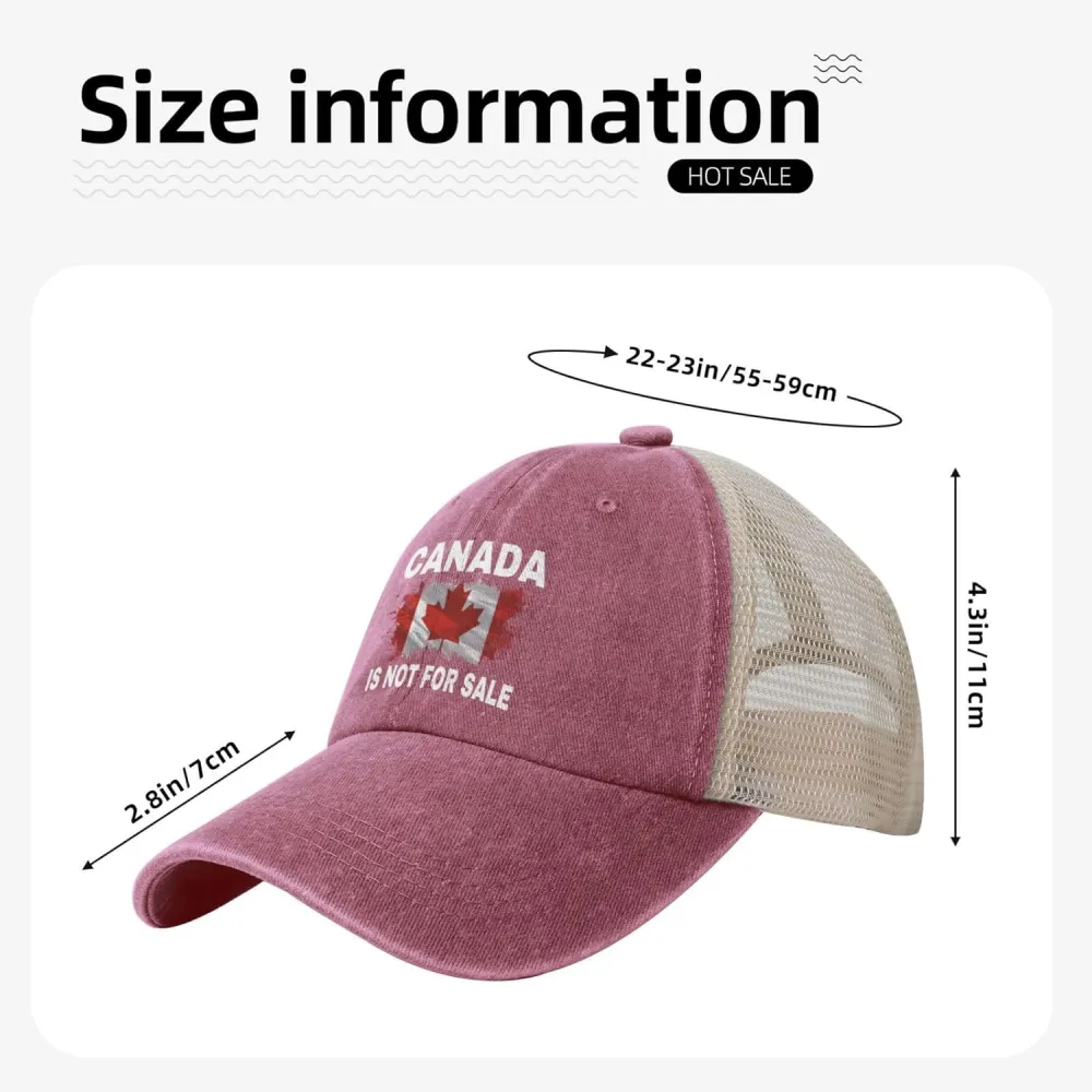 Canada is Not for Sale Hats Denim Mesh Cap