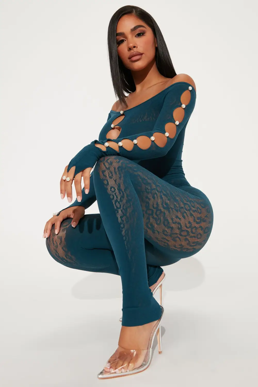 Sierra Seamless Jumpsuit - Teal