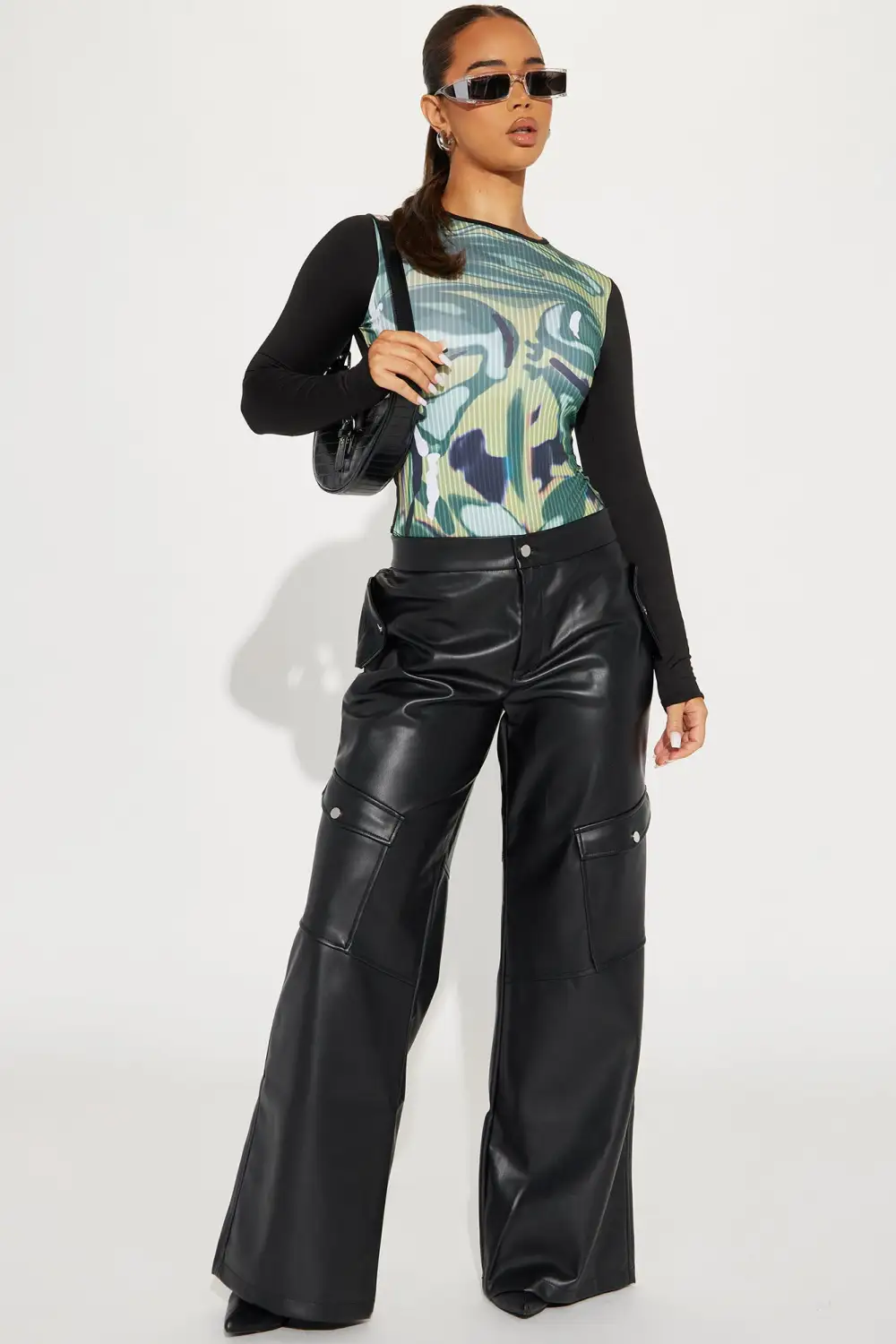 Undercover Long Sleeve Bodysuit - Green/combo