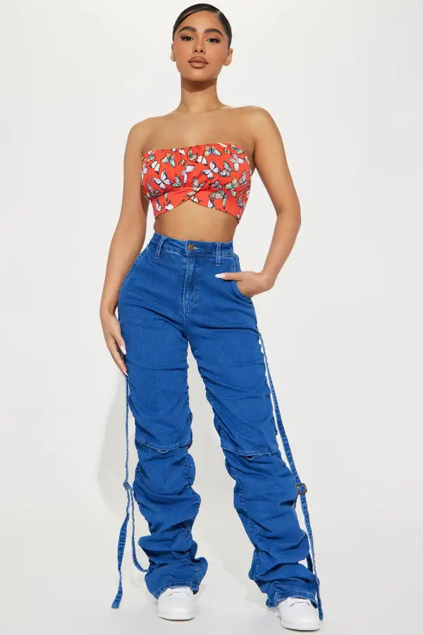 Get Away With Me Tube Top - Red/combo