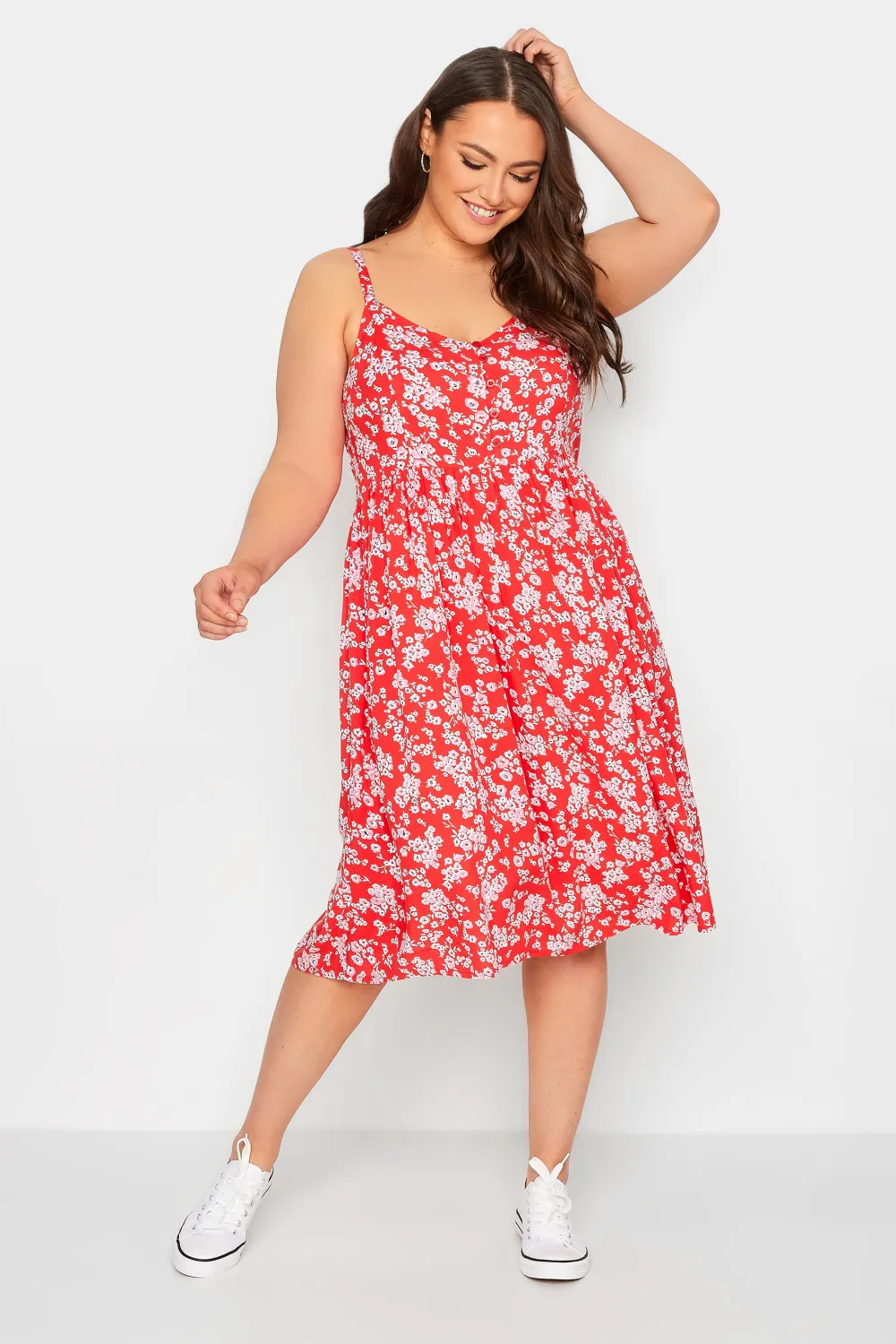YOURS Curve Red Floral Sundress