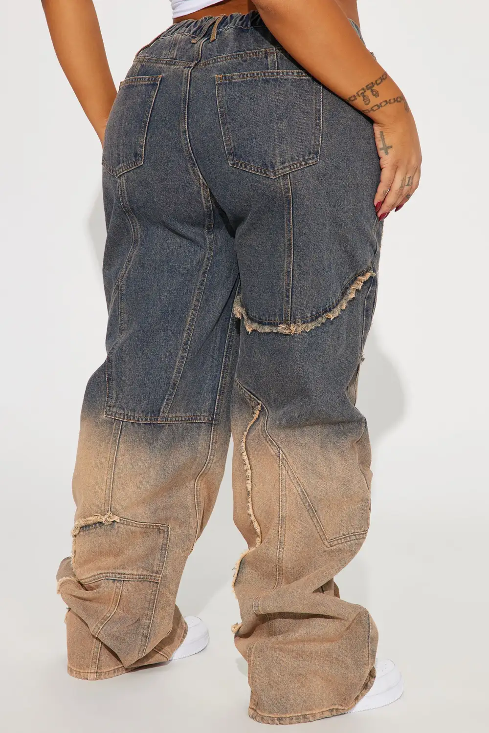 Milan Non Stretch Tinted Wide Leg Jeans - Dark Wash