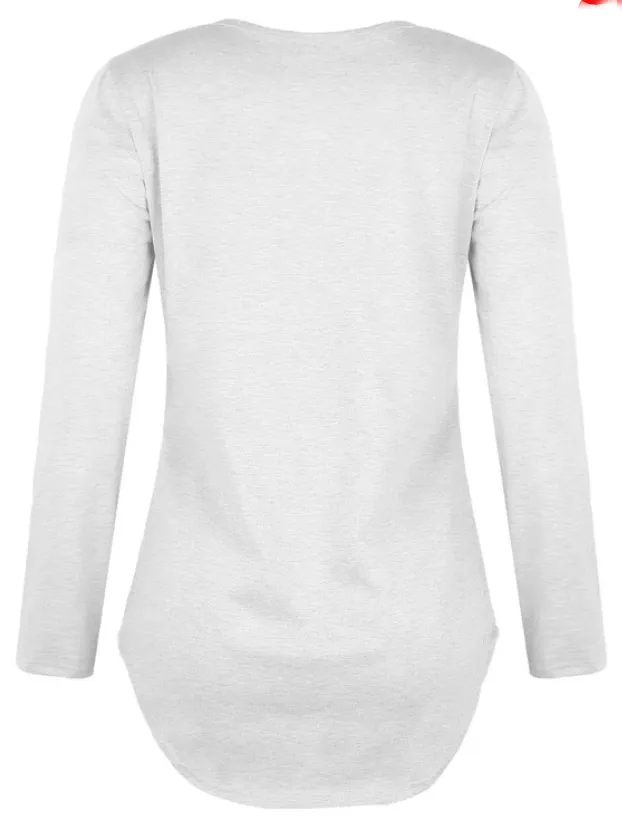 Casual Solid Crisscross Long sleeve Top