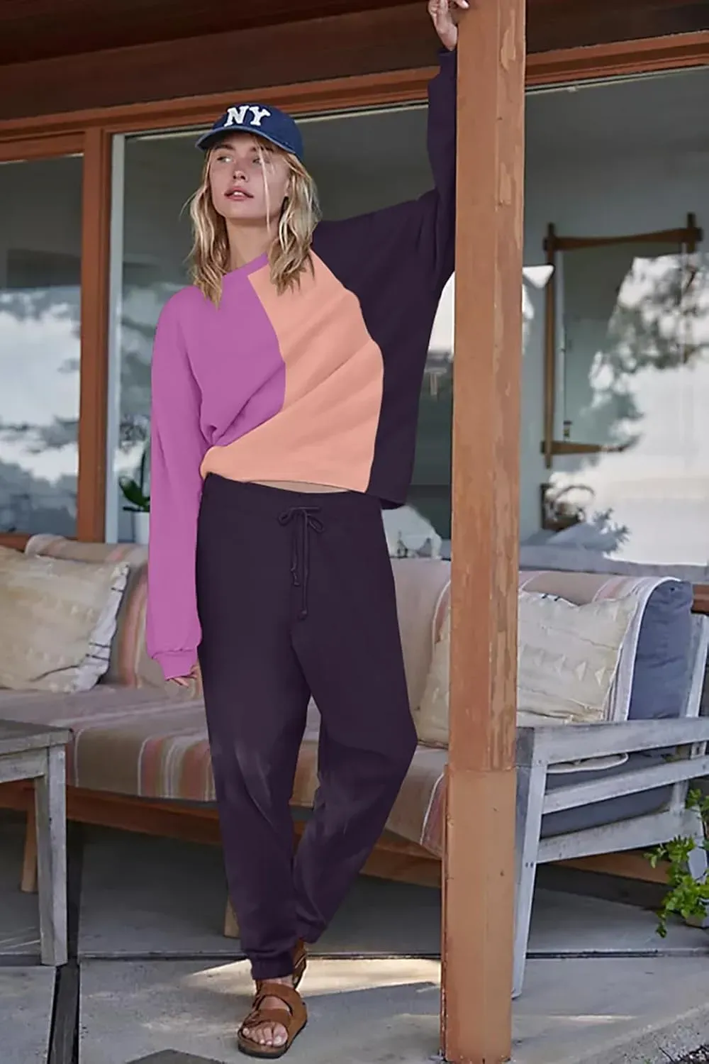 Lounge Sets for Women Two Piece Outfits Sweatsuits Sets Long Pant Loungewear Workout Athletic Tracksuits