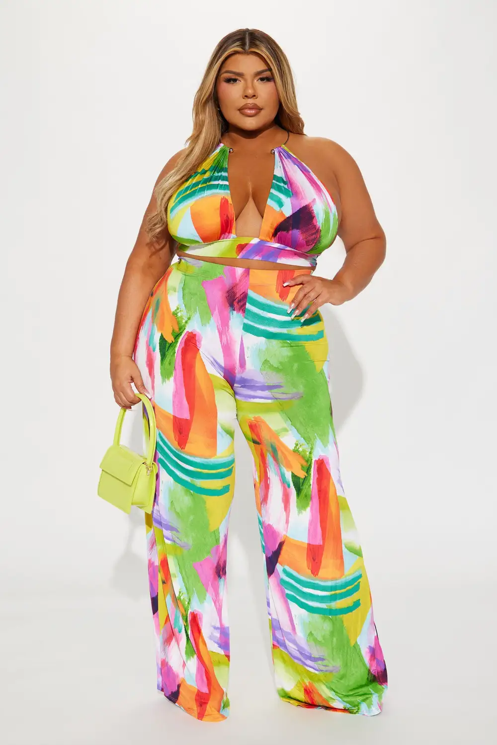 Vacation Season Pant Set - Multi Color